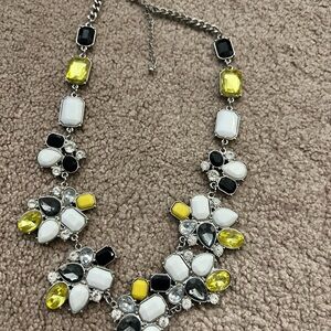 Charming Charlie Black, White, and Yellow Necklace